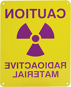 标志，小心放射性物质